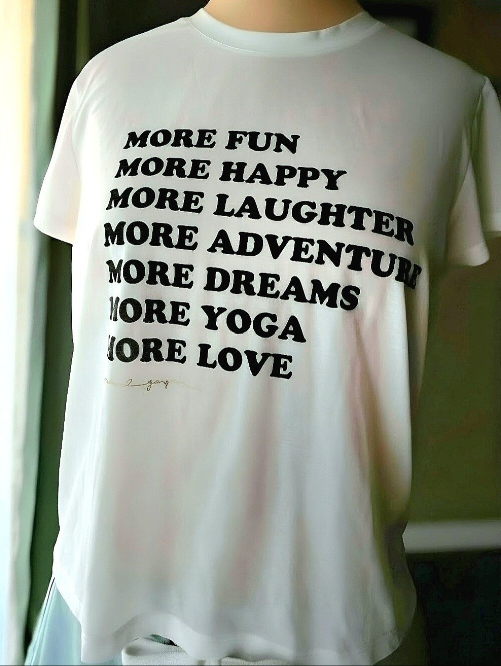 Spiritual Gangster More Love More Yoga Graphic Cropped Tee Athleisure White Med